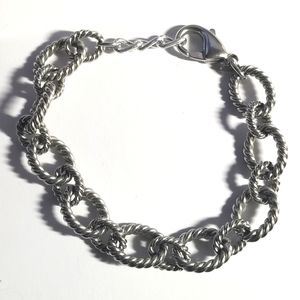 Stainless steel bracelet chain link twist rope